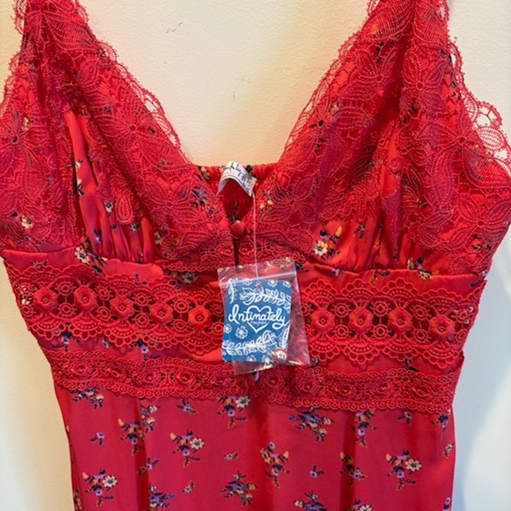 Intimately Red Lace Floral Chemise